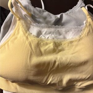 Primark Yellow, blue  and White Lace Trim Bras
